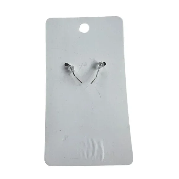 Silver Fairies w/Pink & Green Beads Dangling Earrings - Picture 3 of 3